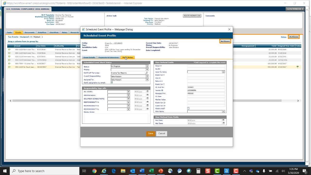 ONESOURCE Deadline Status Tracking video